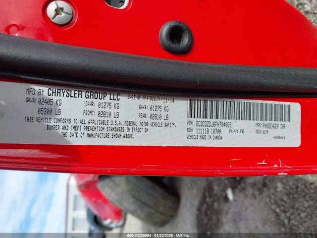 44228994 :رقم المزاد ، 2C3CDZDJ6FH704026 vin ، 2015 Dodge Challenger Srt 392 مزاد بيع