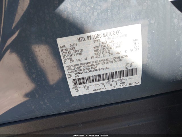 1FMWK8GC3SGB86190 Ford Explorer St