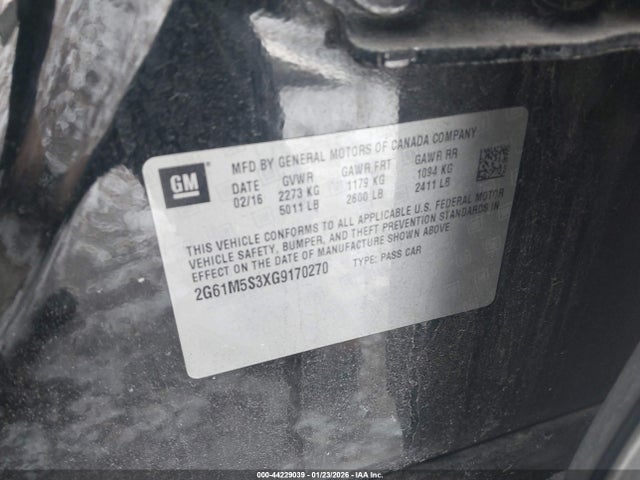 2016 CADILLAC XTS 2G61M5S3XG9170270 Photo 8