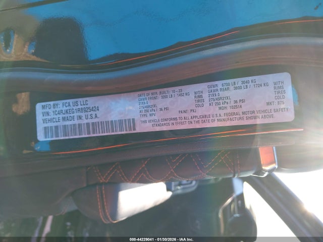 1C4RJKEG1R8925424 Jeep Grand Cherokee L Summit Reserve 4x4