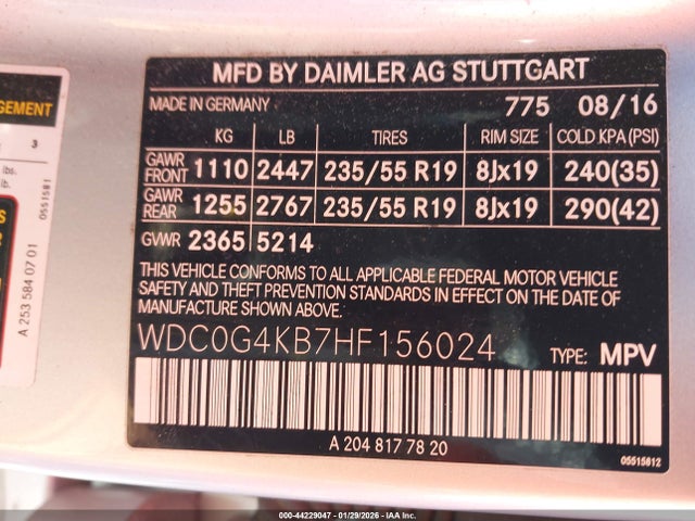 WDC0G4KB7HF156024 Mercedes-Benz Glc 300 4matic