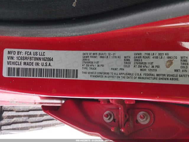 2022 RAM 1500 1C6SRFBT8NN162064 Photo 8