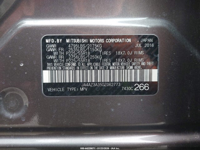 JA4AZ3A35GZ062773 Mitsubishi Outlander Sel
