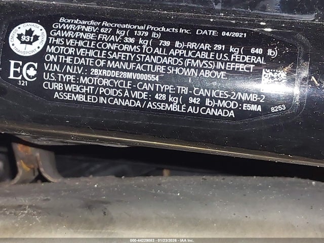 2021 CAN-AM SPYDER ROADSTER 2BXRDDE28MV000554 Photo 9