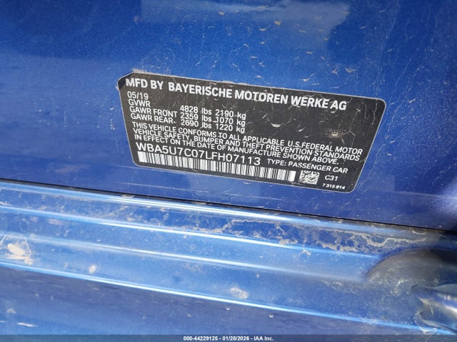2020 BMW 3 SERIES WBA5U7C07LFH07113 Photo 8