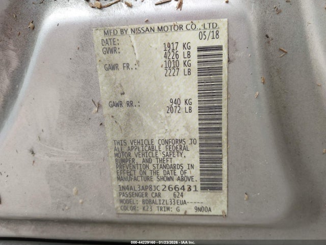 2018 NISSAN ALTIMA 1N4AL3AP8JC266431 Photo 8