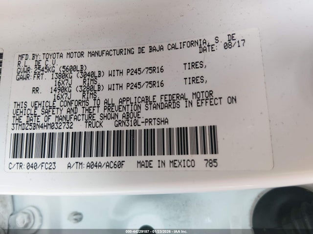 2017 TOYOTA TACOMA 3TMDZ5BN4HM032732 Photo 8