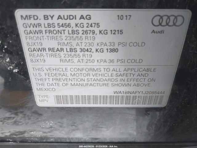 2018 AUDI Q5 WA1BNAFY1J2085444 Photo 8