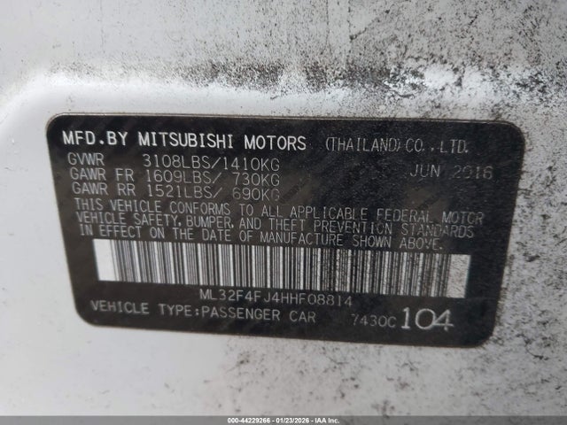 2017 MITSUBISHI MIRAGE G4 ML32F4FJ4HHF08814 Photo 8