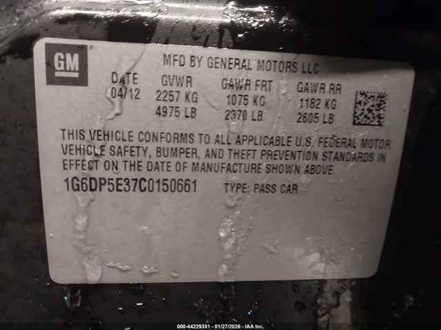 2012 CADILLAC CTS 1G6DP5E37C0150661 Photo 8