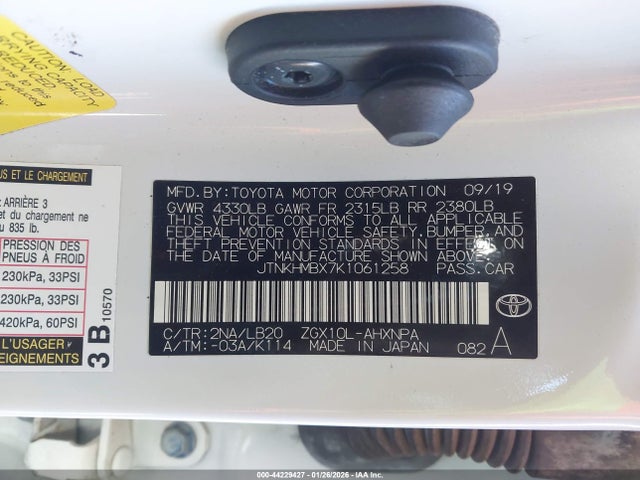 2019 TOYOTA C-HR JTNKHMBX7K1061258 Photo 8