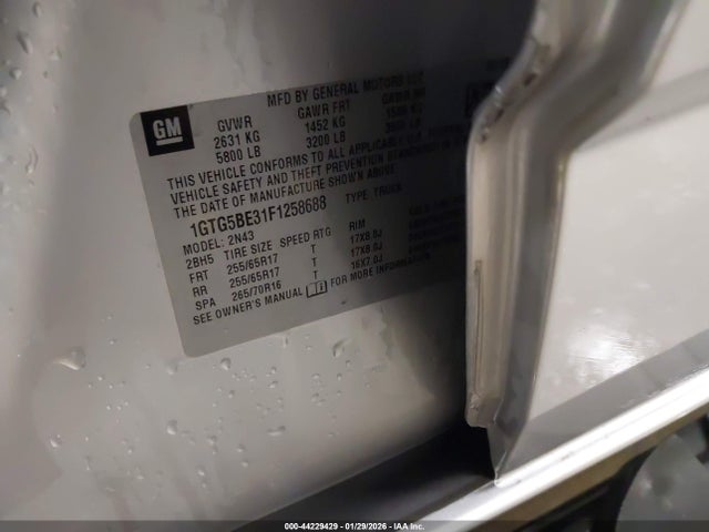 1GTG5BE31F1258688 GMC CANYON SLE