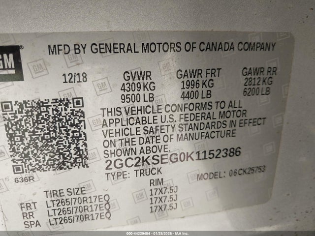 2GC2KSEG0K1152386 Chevrolet Silverado 2500hd Lt
