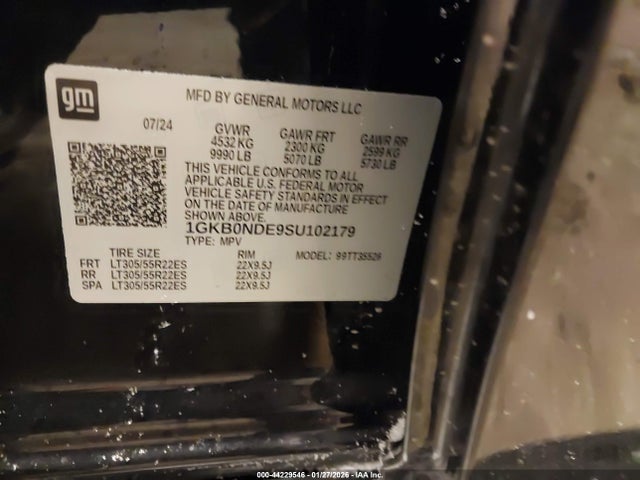 1GKB0NDE9SU102179 GMC Hummer Ev Suv 2x E4wd