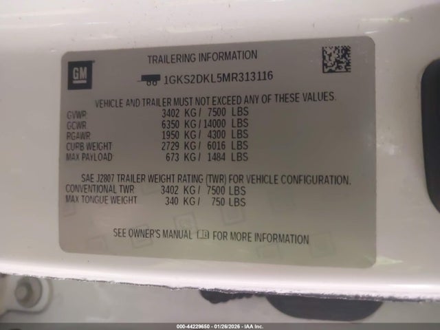 2021 GMC YUKON 1GKS2DKL5MR313116 Photo 8