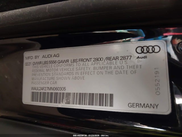 2021 AUDI A6 WAUL2AF27MN060305 Photo 8