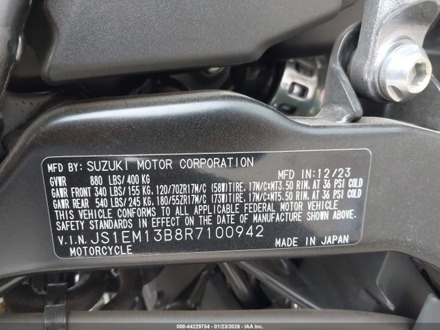 JS1EM13B8R7100942 Suzuki Gsx800 F