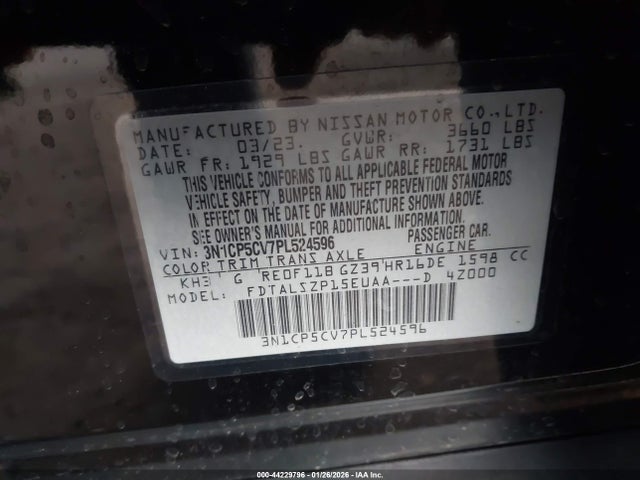 Nissan Kicks Sv Xtronic Cvt 2023 3N1CP5CV7PL524596 Image 9