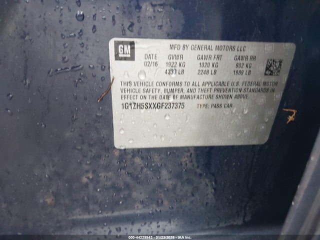 1G1ZH5SXXGF237375 Chevrolet Malibu Premier