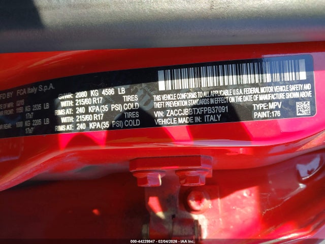 Jeep Renegade Latitude 2015 ZACCJBBTXFPB37091 Image 9