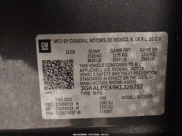3GKALPEX9KL226753 GMC Terrain Slt