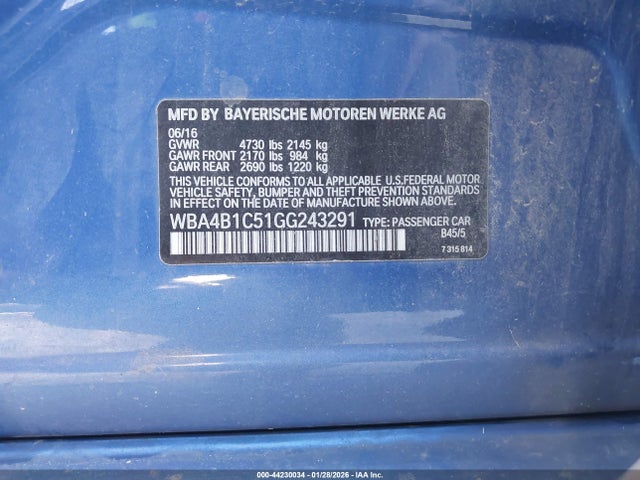 2016 BMW 435I GRAN COUPE WBA4B1C51GG243291 Photo 8