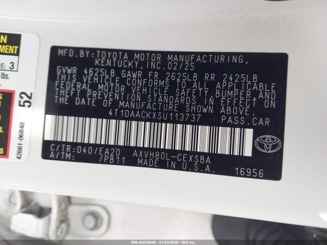 Toyota CAMRY SE 2025 4T1DAACKXSU113737 Image 9