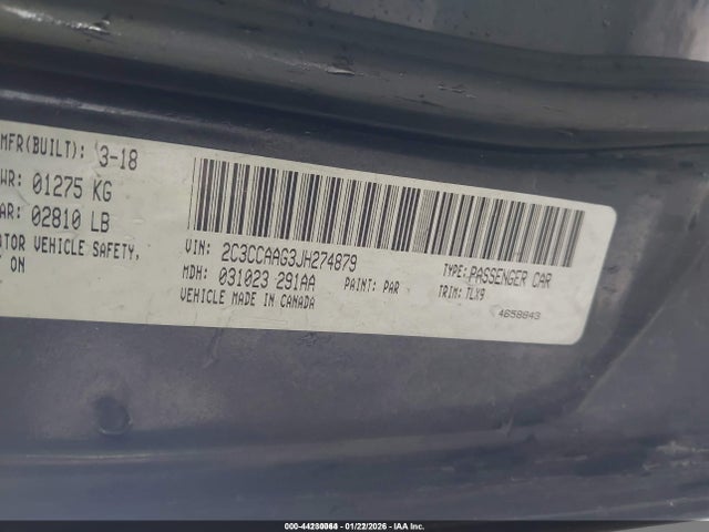 Aukcja sprzedaży 2018 Chrysler 300 Touring L, vin: 2C3CCAAG3JH274879, numer aukcji: 44230064