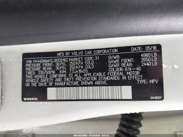 2018 VOLVO V60 CROSS COUNTRY YV440MWK5J2059162 Photo 8