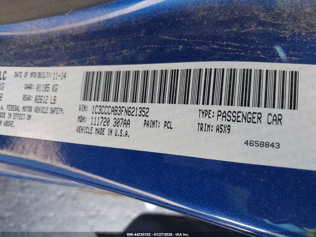 Chrysler 200 Limited 2015 1C3CCCAB3FN621352 Image 9