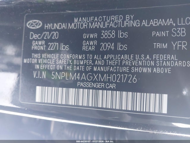2021 HYUNDAI ELANTRA 5NPLM4AGXMH021726 Photo 8
