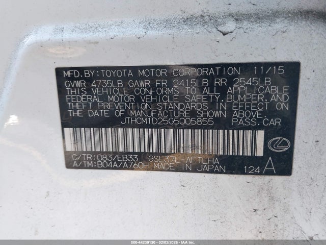 JTHCM1D25G5005855 Lexus IS 300
