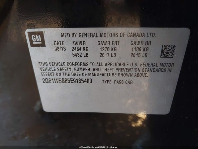 2014 CADILLAC XTS 2G61W5S85E9135400 Photo 8