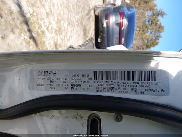 2016 Ram 1500 Big Horn მანქანა იყიდება აუქციონზე, vin: 1C6RR7LG5GS308608, აუქციონის ნომერი: 44230160