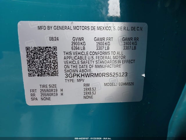 3GPKHWRM0RS525123 Honda Prologue Touring