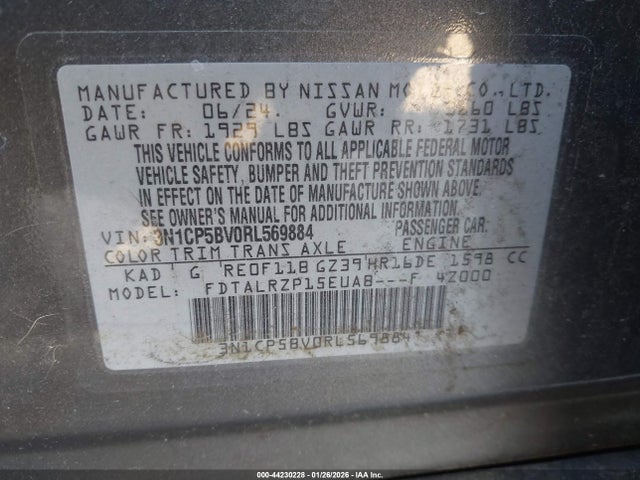 3N1CP5BV0RL569884 Nissan Kicks S Xtronic Cvt
