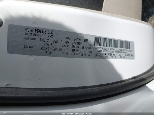 2C4RC1BG4HR743793 Chrysler Pacifica Touring-l