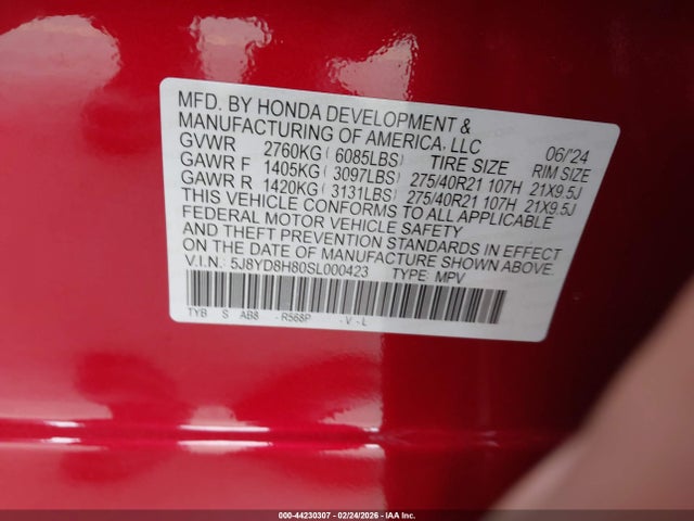 5J8YD8H80SL000423 Acura Mdx Type S Advance Package