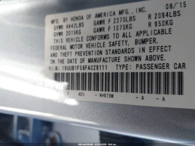 Продаж на аукціоні авто 2015 Acura Tlx Tech, vin: 19UUB1F58FA029111, номер лоту: 44230348