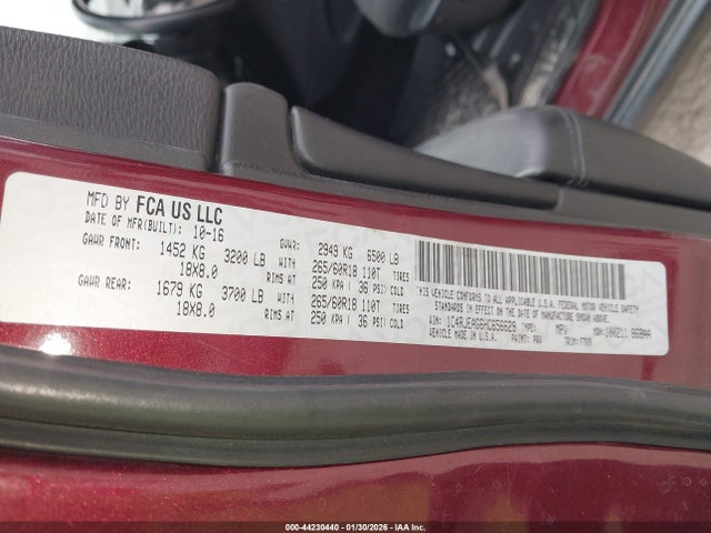 2017 JEEP GRAND CHEROKEE 1C4RJEAG6HC656629 Photo 8