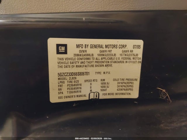 2006 SATURN VUE 5GZCZ33D66S806701 Photo 8