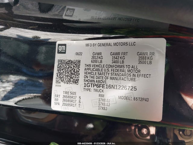 1GTP6FE16N1226725 GMC Canyon 4wd Short Box At4 - Leather