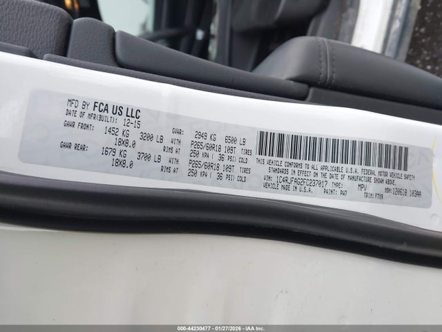 2015 JEEP GRAND CHEROKEE 1C4RJFAG2FC237017 Photo 8