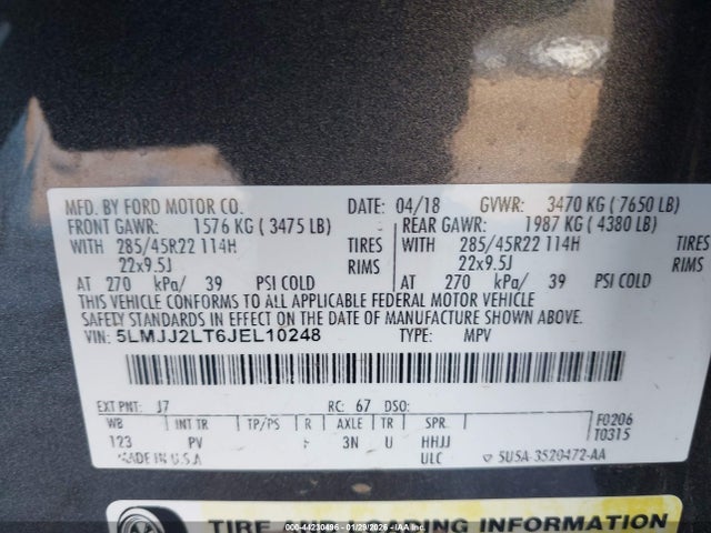 2018 LINCOLN NAVIGATOR 5LMJJ2LT6JEL10248 Photo 8