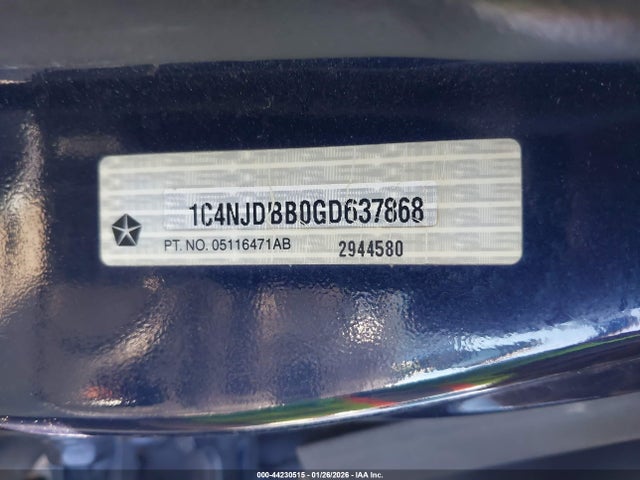 1C4NJDBB0GD637868 Jeep Compass Sport
