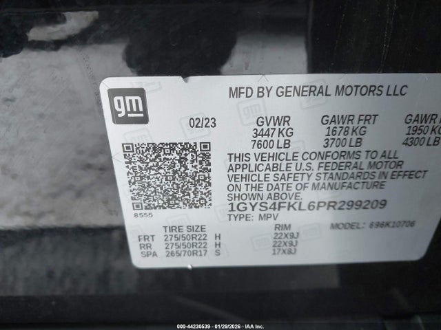 2023 CADILLAC ESCALADE 1GYS4FKL6PR299209 Photo 8