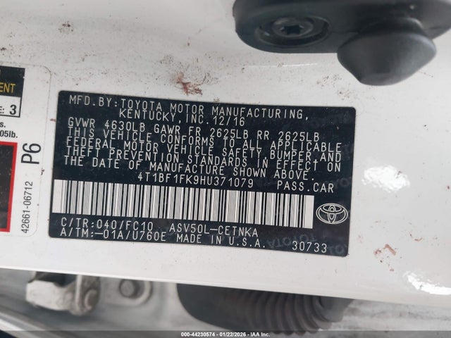 4T1BF1FK9HU371079 Toyota CAMRY LE