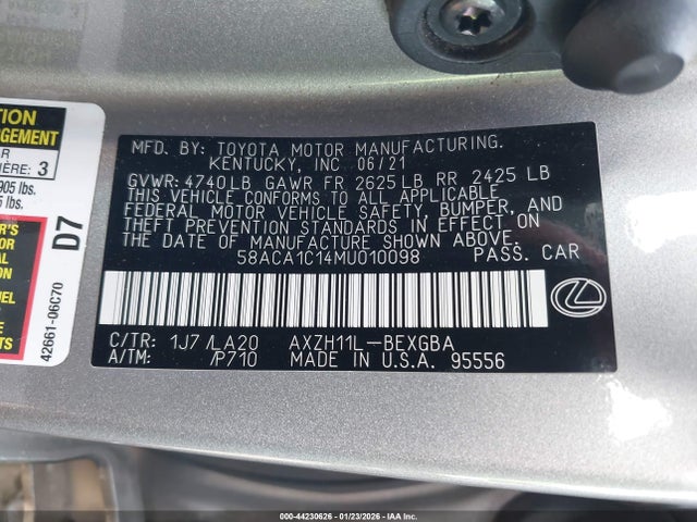 58ACA1C14MU010098 Lexus ES 300H