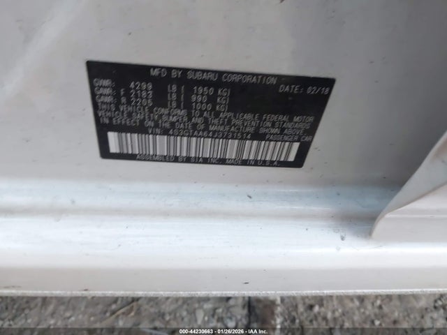 4S3GTAA64J3731514 Subaru Impreza 2.0i