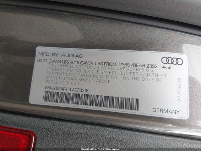 Продажа на аукционе авто 2020 Audi A4 Premium 40 Tfsi Front-wheel Drive S Tronic, vin: WAUGMAF41LA053269, номер лота: 44230723